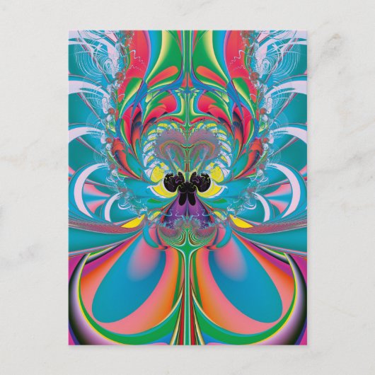 Abstrakt Art Summer Butterfly Postkarte (Vorderseite)