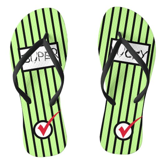 Abstrakt Art Super Lucky Karo Mark Flip Flops Badesandalen (Fußbett)