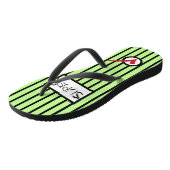 Abstrakt Art Super Lucky Karo Mark Flip Flops Badesandalen (Schrägansicht)
