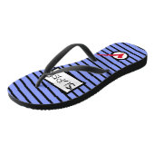 Abstrakt Art Super Lucky Karo Mark Flip Flops Badesandalen (Schrägansicht)