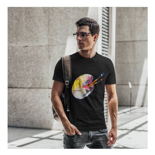 Abstrakt Art T - Shirt mit Kandinsky-Malerei