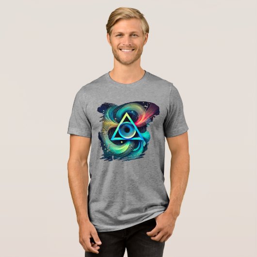 Abstrakt Art T - Shirt - Neon Pulse (Vorderseite voll)