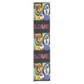 Abstrakt Art Table Runner Kurzer Tischläufer (Vorderseite)