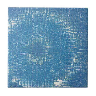 Abstrakt Art Texture White Blue Fliese