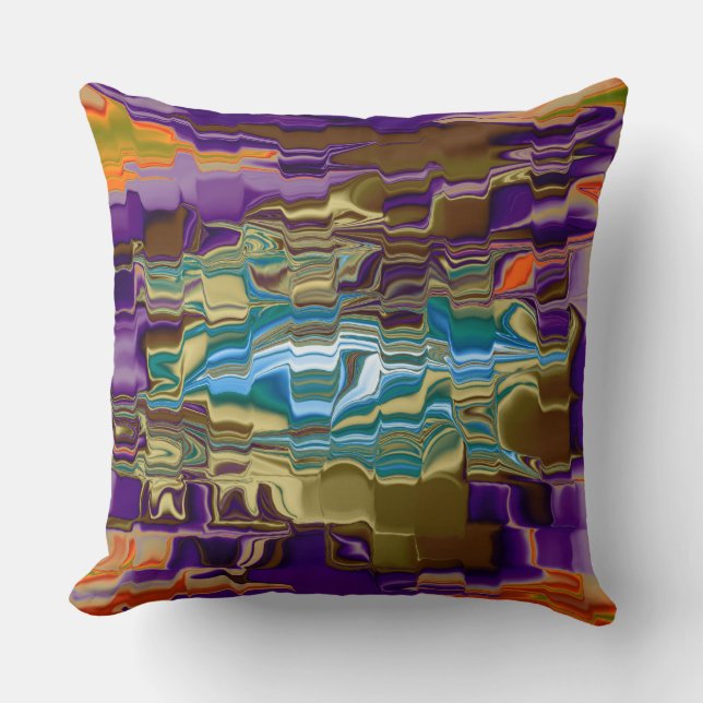 Abstrakt Art Throw Kissen (Vorderseite)