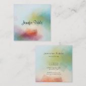 Abstrakt Art Trendy Moderne Typografie Platz Quadratische Visitenkarte (Vorne/Hinten)