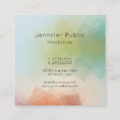 Abstrakt Art Trendy Moderne Typografie Platz Quadratische Visitenkarte (Rückseite)