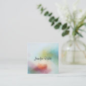 Abstrakt Art Trendy Moderne Typografie Platz Quadratische Visitenkarte (Stehend Vorderseite)