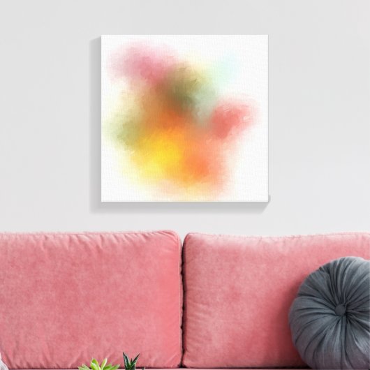 Abstrakt Art Trendy Red Pink Yellow Blue Lila Leinwanddruck (Insitu (Wohnzimmer))