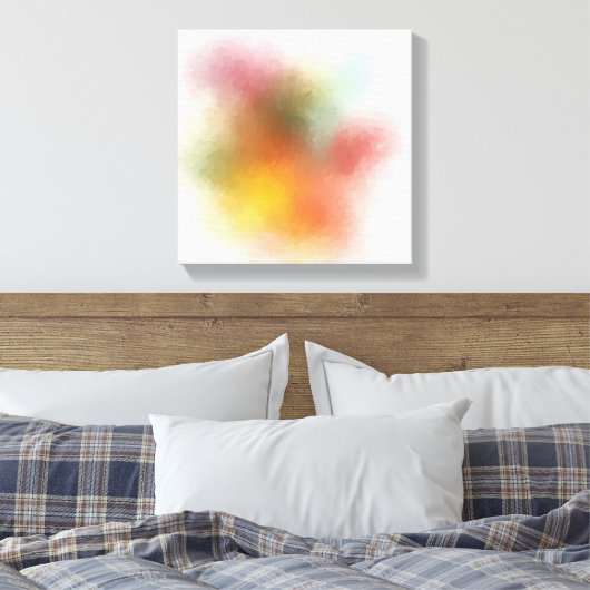 Abstrakt Art Trendy Red Pink Yellow Blue Lila Leinwanddruck (Insitu (Schlafzimmer))