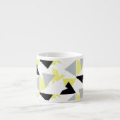 Abstrakt Art Triangle Pyramid Muster Kaffeemaschin Espressotasse (Vorderseite)