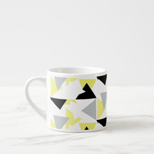 Abstrakt Art Triangle Pyramid Muster Kaffeemaschin Espressotasse (Links)