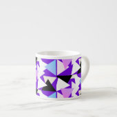 Abstrakt Art Triangle Pyramid Muster Kaffeemaschin Espressotasse (Vorderseite Rechts)