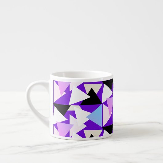 Abstrakt Art Triangle Pyramid Muster Kaffeemaschin Espressotasse (Links)