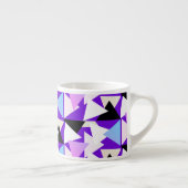 Abstrakt Art Triangle Pyramid Muster Kaffeemaschin Espressotasse (Rechts)