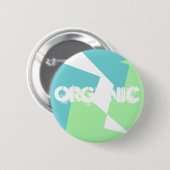 Abstrakt Art Türkis Blue Green Button (Vorne & Hinten)