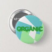 Abstrakt Art Türkis Blue Green Button (Vorne & Hinten)