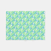 Abstrakt Art Türkis Blue Green Fleecedecke (Vorderseite (Horizontal))