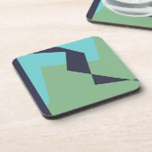 Abstrakt Art Türkis Blue Green Getränkeuntersetzer (Linke Seite)