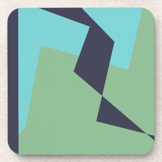 Abstrakt Art Türkis Blue Green Getränkeuntersetzer (Vorderseite)