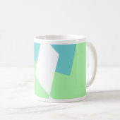 Abstrakt Art Türkis Blue Green Kaffeetasse (VorderseiteRechts)