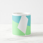 Abstrakt Art Türkis Blue Green Kaffeetasse (Mittel)