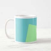 Abstrakt Art Türkis Blue Green Kaffeetasse (Links)