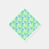 Abstrakt Art Türkis Blue Green Serviette (Ecke)