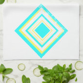 Abstrakt Art Türkis Grün Weiß Geschirrtuch (Gefaltet)