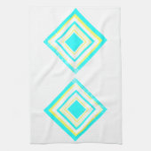 Abstrakt Art Türkis Grün Weiß Geschirrtuch (Vertikal)