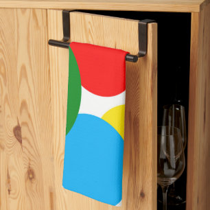 Abstrakt Art Türkis Grün Weiß Geschirrtuch