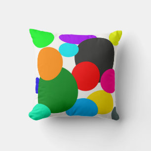 Abstrakt Art Türkis Grün Weiß Kissen