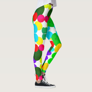 Abstrakt Art Türkis Grün Weiß Leggings