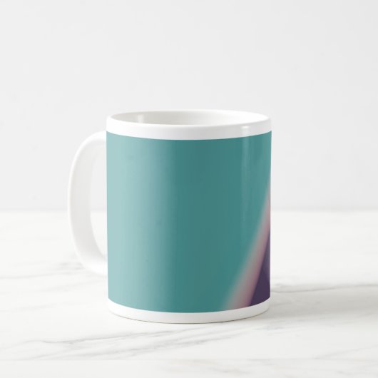 Abstrakt Art Türkis Lila Kaffeetasse (Vorderseite Links)