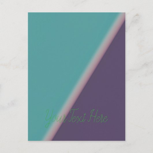 Abstrakt Art Türkis Lila Postkarte (Vorderseite)