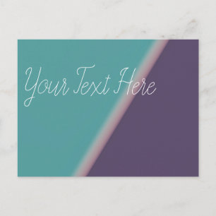 Abstrakt Art Türkis Lila Postkarte