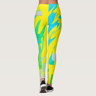 Abstrakt Art Türkis Pastellfarben Leggings