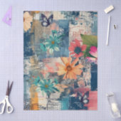 Abstrakt Art Uni Florals & Butterfys Seidenpapier (Basteln)