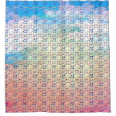 Abstrakt Art Unicorn Duschvorhang (Vorderseite)