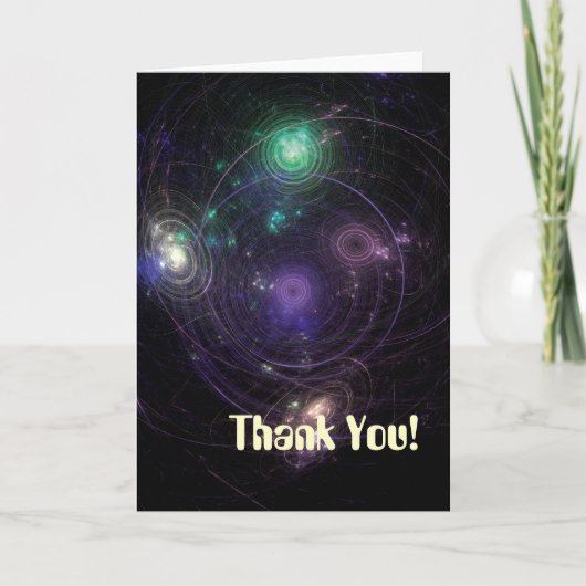 Abstrakt Art Universe Dankeskarte (Vorderseite)