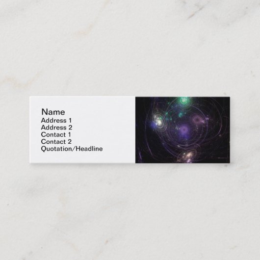Abstrakt Art Universe Mini Visitenkarte (Vorderseite)
