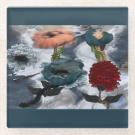 Abstrakt Art Watercolor Blumenglas Untersetzer