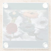 Abstrakt Art Watercolor Blumenglas Untersetzer (Rückseite)