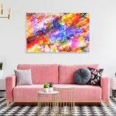 Abstrakt Art Watercolor Splash Design Leinwanddruck (Insitu (Wohnzimmer))