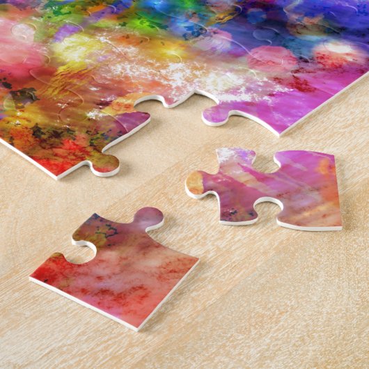 Abstrakt Art Watercolor Splash Design Puzzle (Seite)