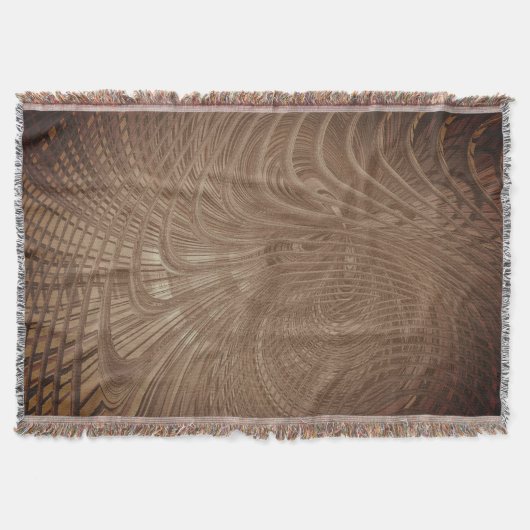 Abstrakt Art Waves Throw Blanket Decke (Vorderseite)