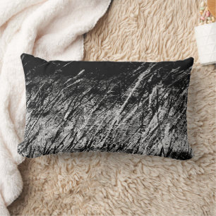 Abstrakt Art White Noise Schwarz-Weiß-Baumwolle Lendenkissen