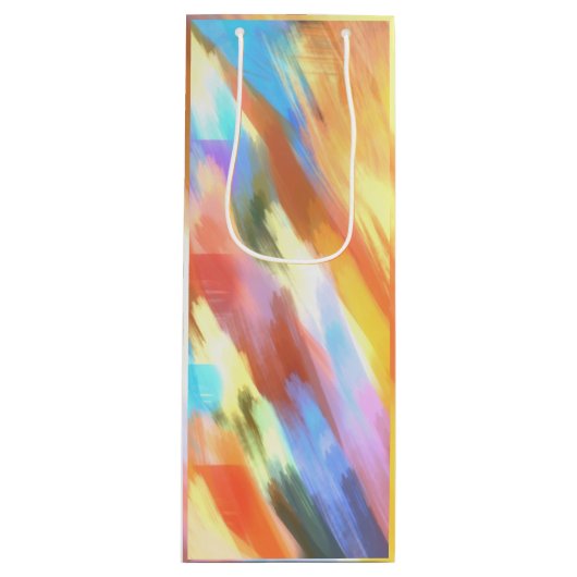 Abstrakt Art Wine Geschenktasche Geschenktüte Für Weinflaschen (Vorderseite)