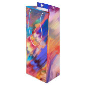 Abstrakt Art Wine Geschenktasche Geschenktüte Für Weinflaschen (Rückseite Schrägansicht)