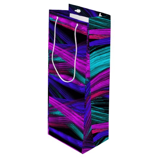 Abstrakt Art Wine Geschenktasche Geschenktüte Für Weinflaschen (Vorderseite Schrägansicht)